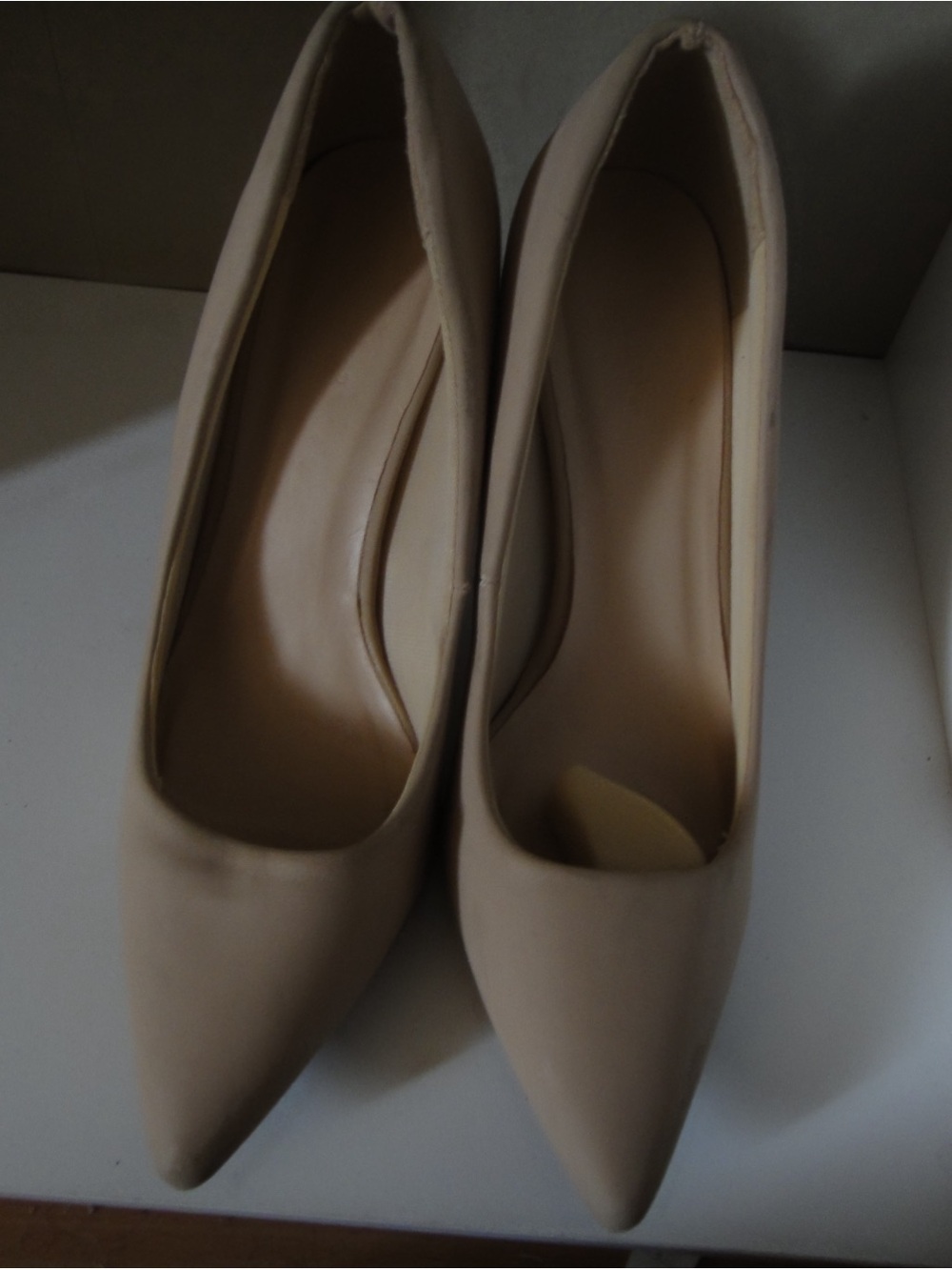 Women’s Pointed-Toe Nude Pumps - Versatile Beige Heels - Picture 3 of 3